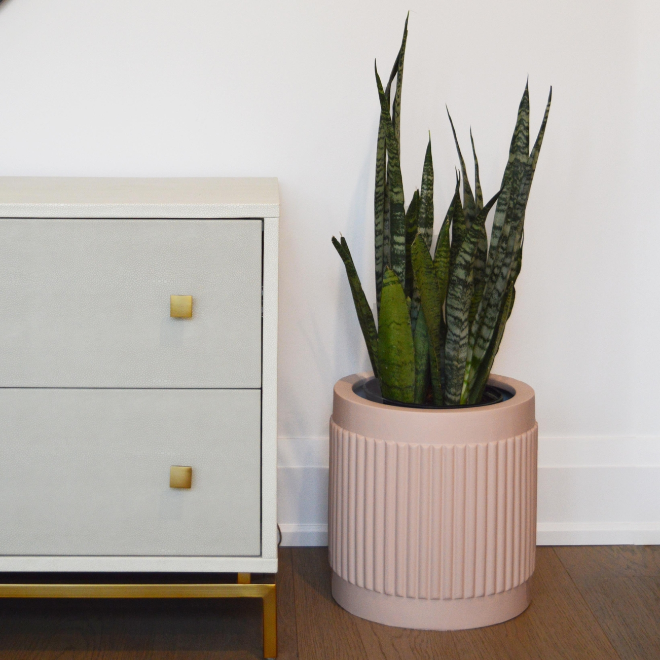 Fluted Cylinder Planter | Fits up to 14" Nursery Pot