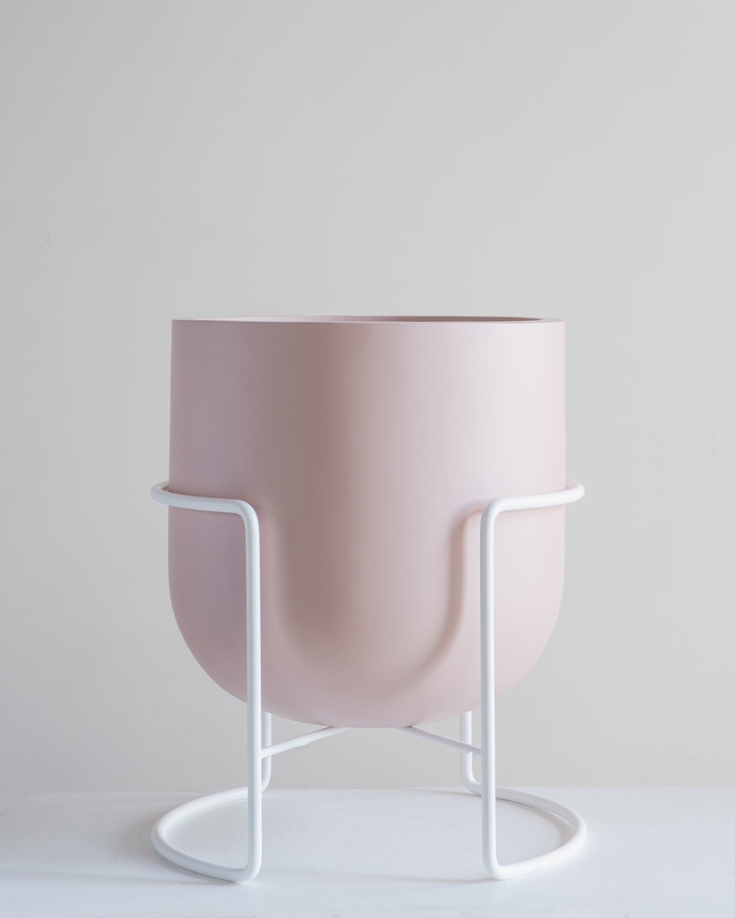 Rotunda Pink Planter | 12 inch Nursery Pot — empty planter, studio photo — planter for sale by Promise Supply for delivery and pickup in Toronto.