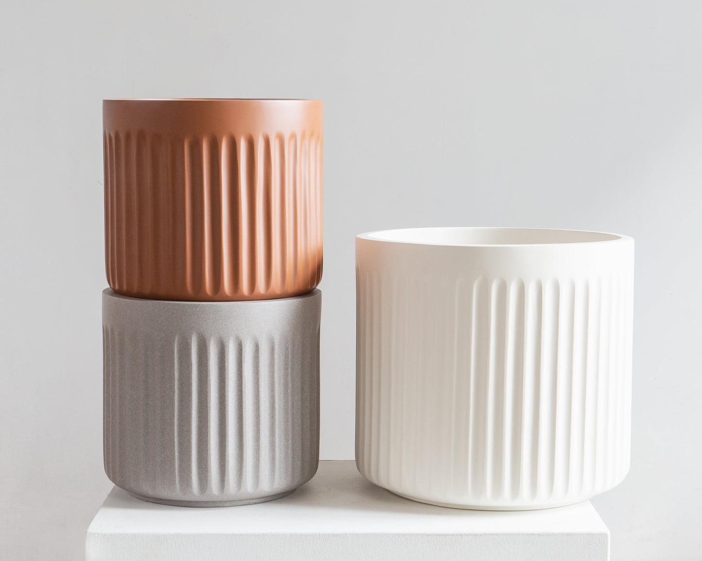 Doric White Planter | 14 inch Nursery Pot