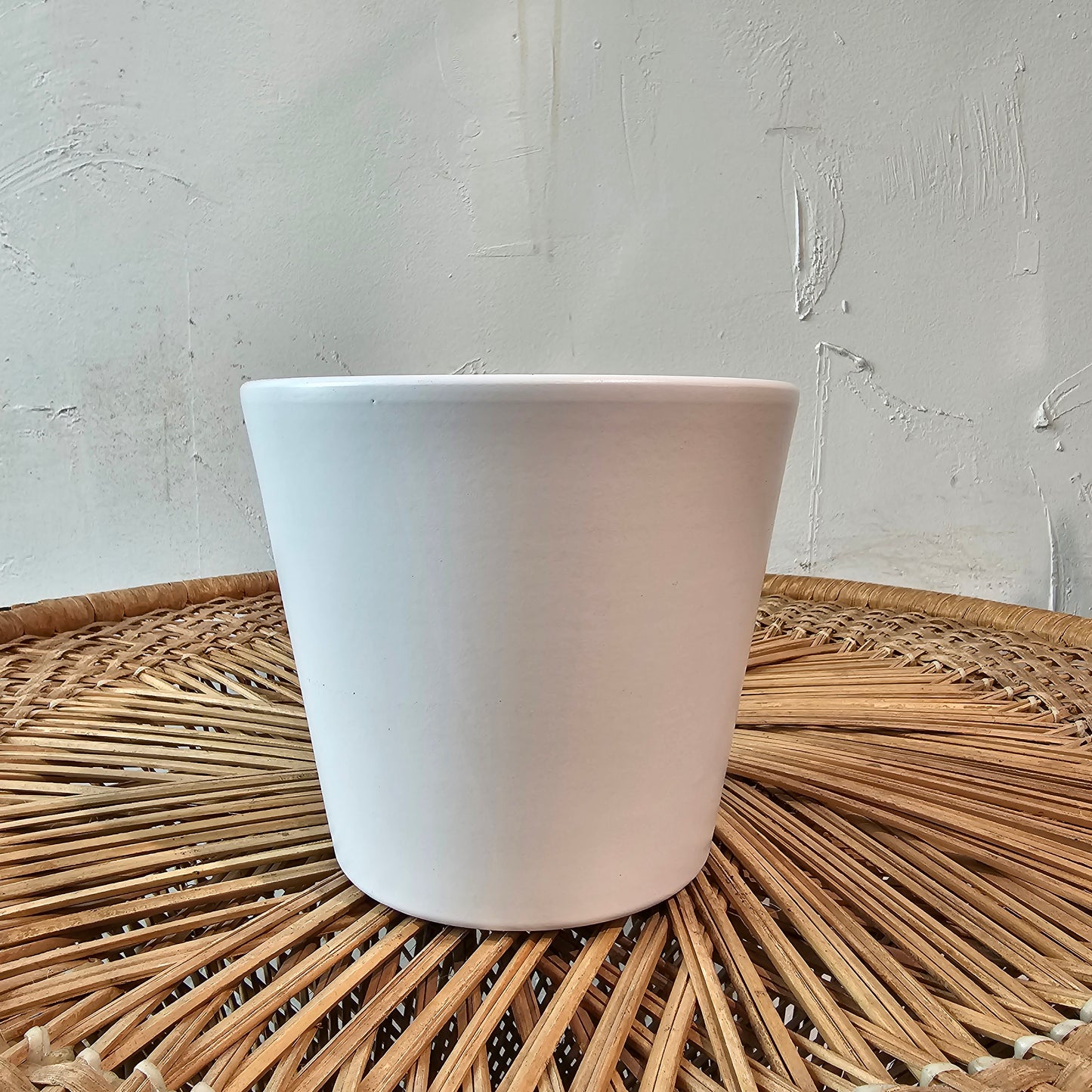 Mandy White Matte Ceramic Pot Fits up to 5 inch Nursery Pot