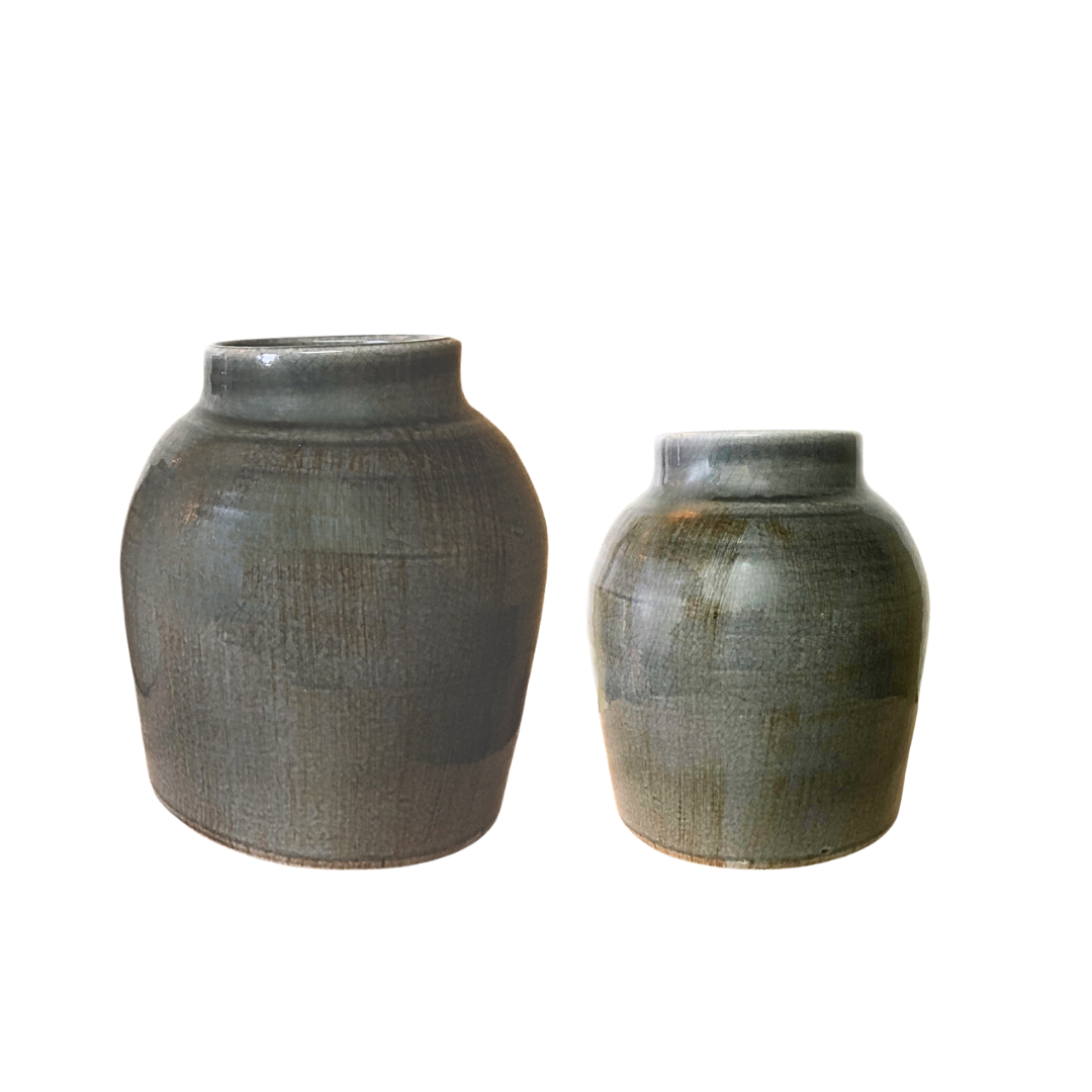 Rome Grey Planter Vase | 10 x 10 inches — empty planter, studio photo — planter for sale by Promise Supply for delivery and pickup in Toronto.