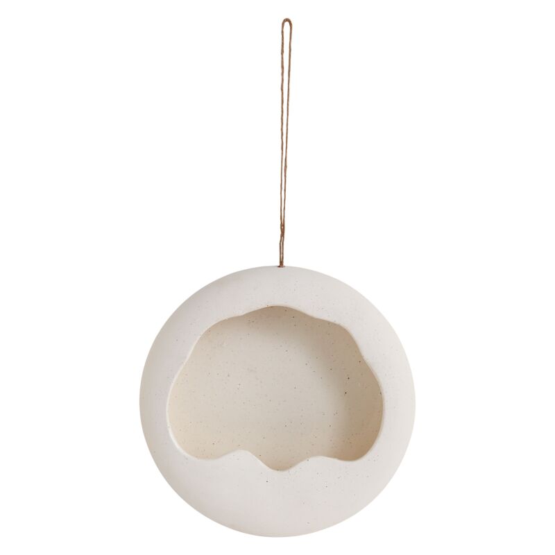 Piazza White Hanging Wall Planter — empty planter, studio photo — planter for sale by Promise Supply for delivery and pickup in Toronto.