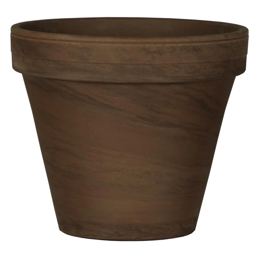 Gray Basalt Terracotta Planter with Drainage | 11 inch Diameter — empty planter, terracotta planter, studio photo — planter for sale by Promise Supply for delivery and pickup in Toronto.