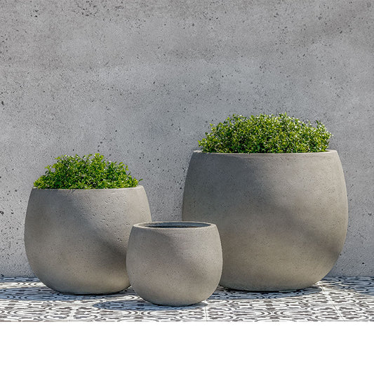 Cambridge Planter Ivory | 16 inch Diameter — empty planter, studio photo — planter for sale by Promise Supply for delivery and pickup in Toronto.