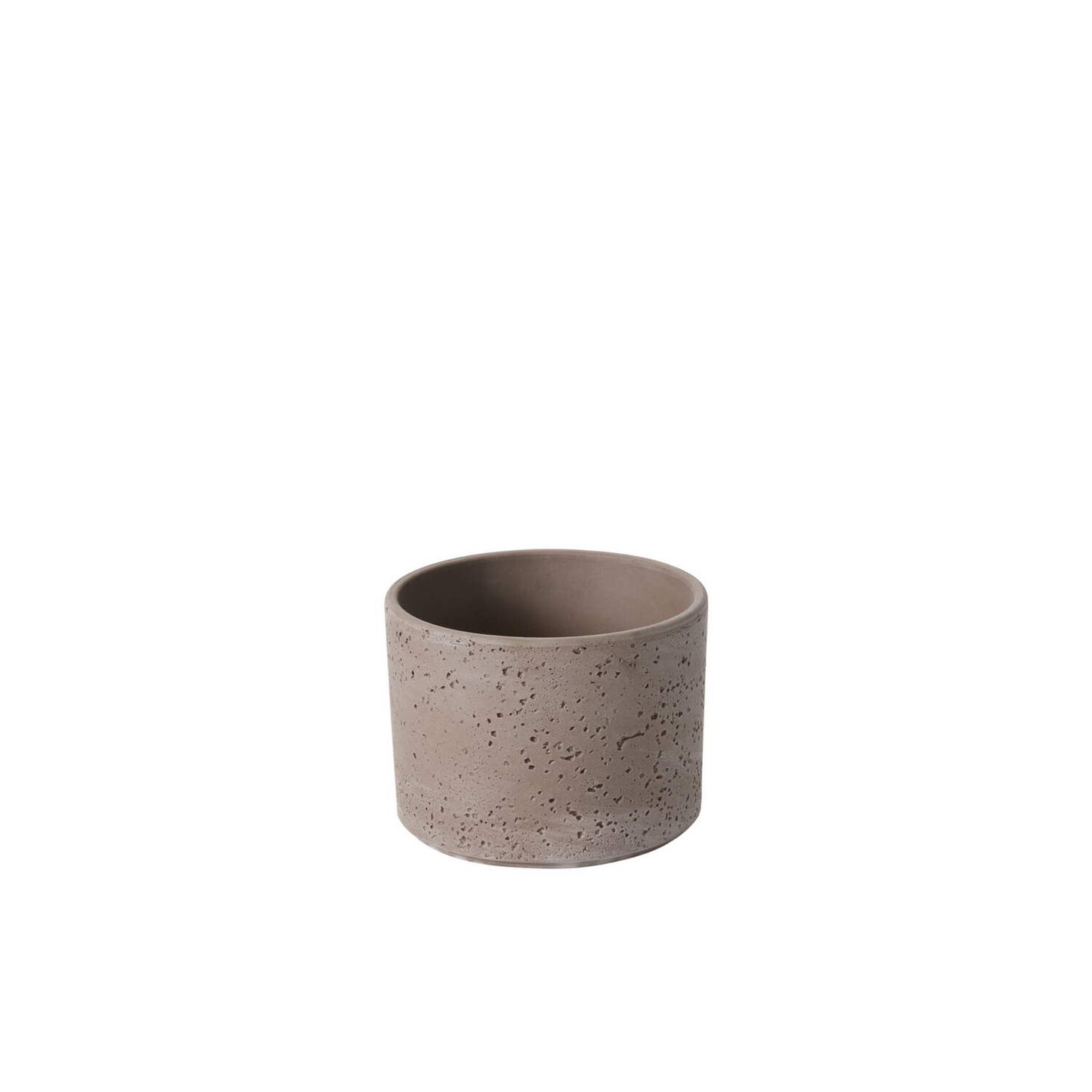 Fulton Textured Stone Pillar Pot | 4 inch Nursery Pot — empty planter, studio photo — planter for sale by Promise Supply for delivery and pickup in Toronto.