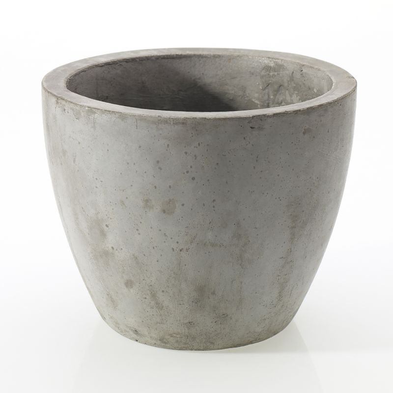 Newport Concrete Round Planter | 5 inch Nursery Pot — empty planter, concrete planter, studio photo — planter for sale by Promise Supply for delivery and pickup in Toronto.