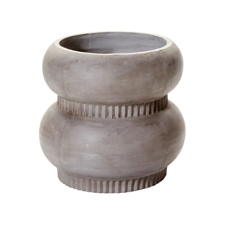 Huntington Concrete Planter with Drainage | 13 inch Diameter — empty planter, concrete planter, studio photo — planter for sale by Promise Supply for delivery and pickup in Toronto.