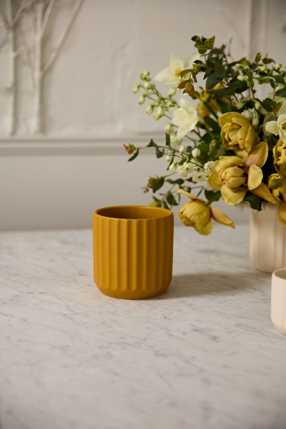 Ribbed Beam Planter | 4 inch Nursery Pot