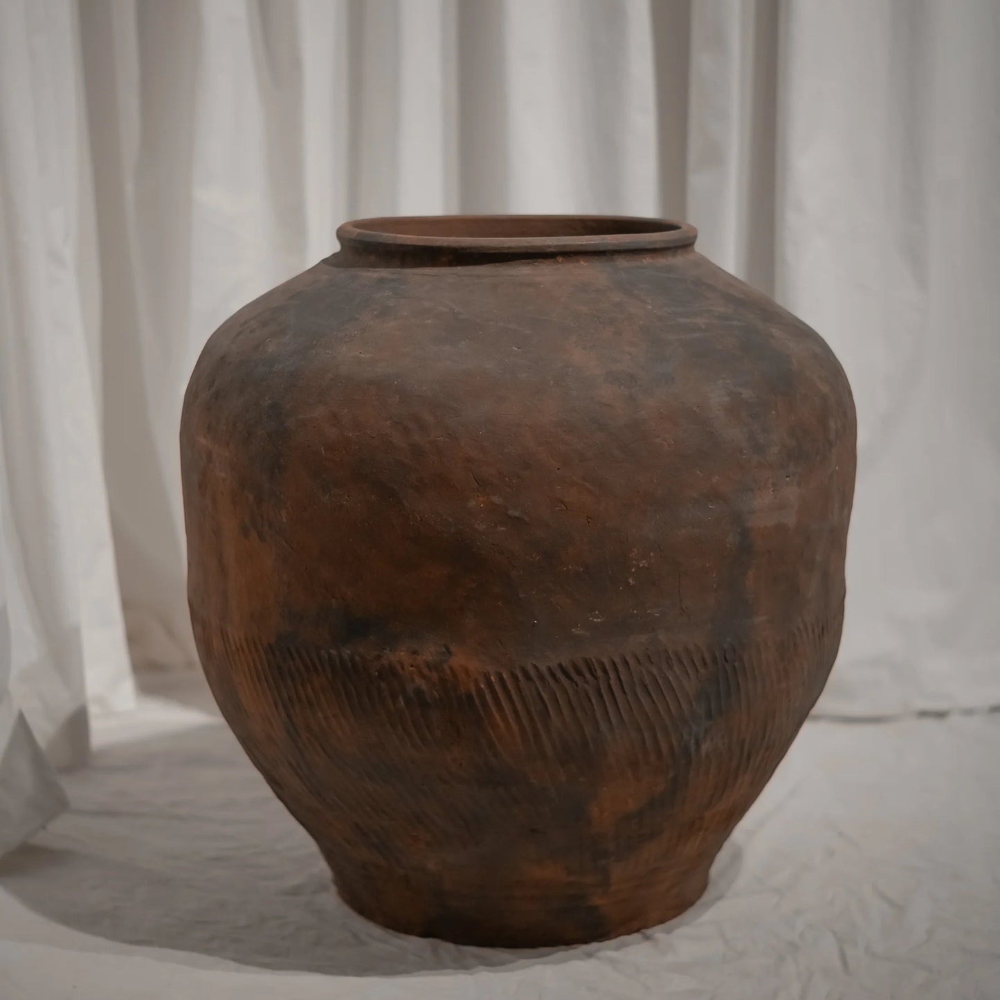 Extra Large Vintage Clay Planter — empty planter, studio photo — planter for sale by Promise Supply for delivery and pickup in Toronto.