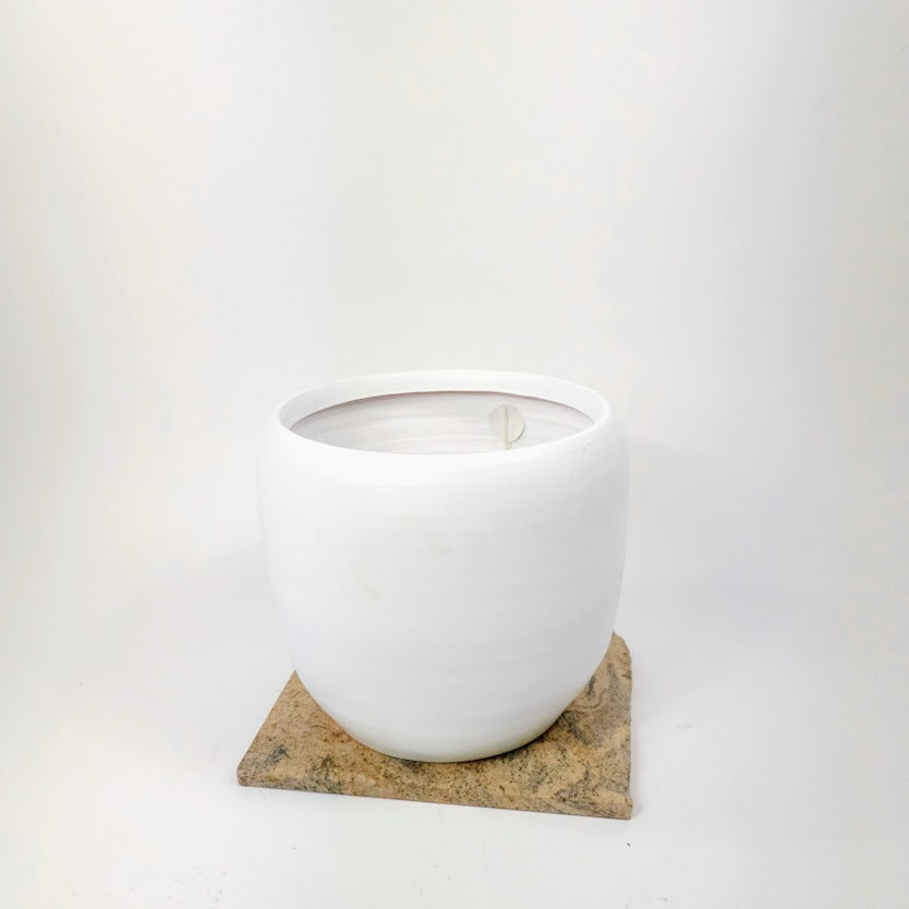 Cibele White Ceramic Planter | 14 inch Nursery Pot
