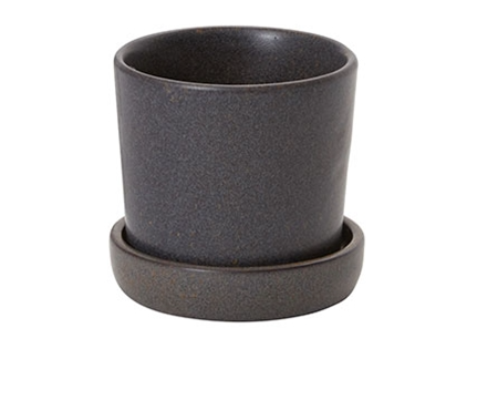 Watson Ceramic Planter With Drainage and Tray | 5 inch Diameter — empty planter, ceramic planter, studio photo — planter for sale by Promise Supply for delivery and pickup in Toronto.