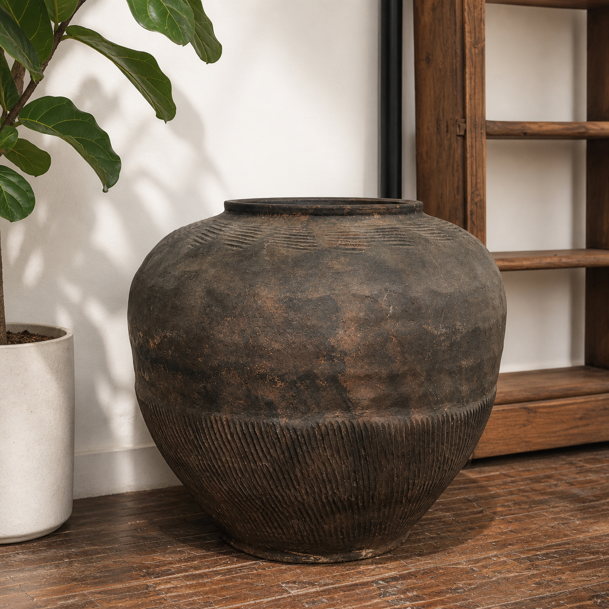 Extra Large Vintage Clay Planter | 29 x 27 inches