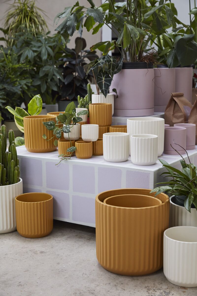 Ribbed Beam Planter | 10 inch Nursery Pot