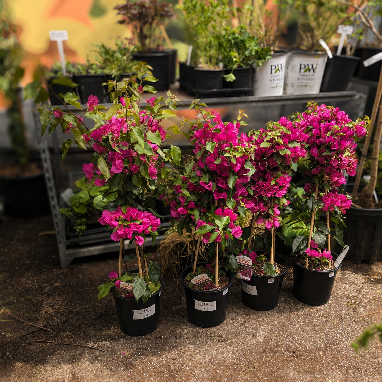 Paperflower Pyramid: Bougainvillea - 10 inch pot - 3-4 foot tall