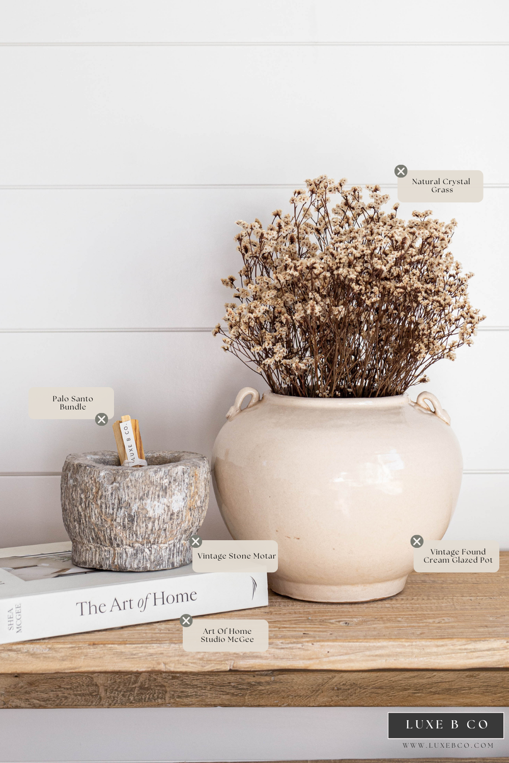 Cream Glazed Vintage Pot | 10 inch Diameter
