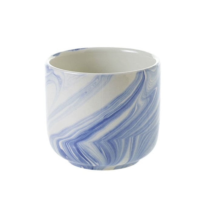 Caspian Blue Marbled Planter | 4 inch Nursery Pot