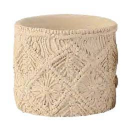 Cement Flower Pot With Diamond Pattern | 5 inch Nursery Pot