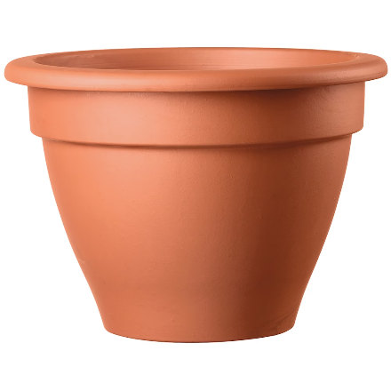 Campana Bell Terracotta Planter with Drainage | 12 inch Diameter — empty planter, terracotta planter, studio photo — planter for sale by Promise Supply for delivery and pickup in Toronto.
