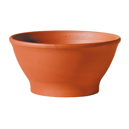 Ciotola Liscia Terracotta Bowl Planter with Drainage | 13.5 inch Diameter — empty planter, terracotta planter, studio photo — planter for sale by Promise Supply for delivery and pickup in Toronto.