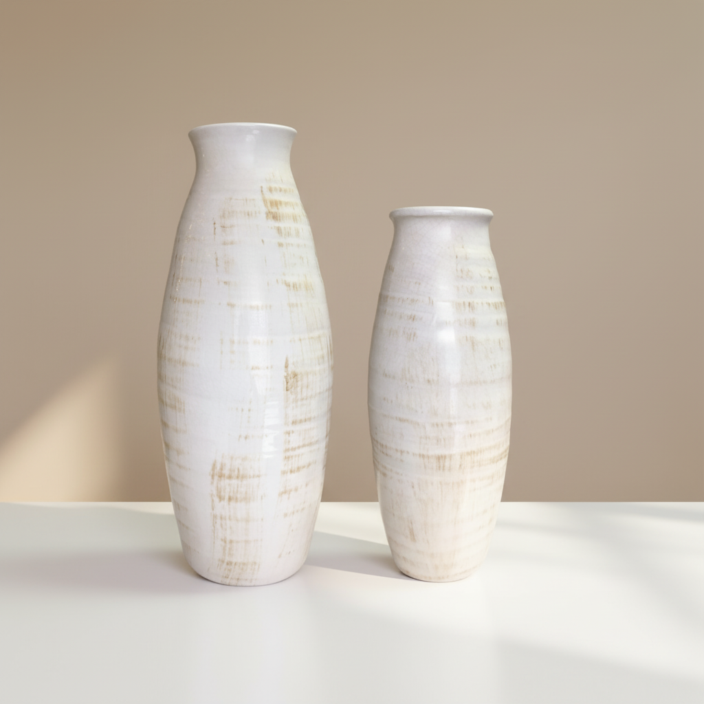 Naples Glazed Ceramic Vase | 6 Inch Diameter — empty planter, ceramic planter, studio photo — planter for sale by Promise Supply for delivery and pickup in Toronto.