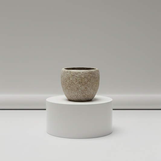 Cement Textured Planter | 5 Inch Nursery Pot — empty planter, studio photo — planter for sale by Promise Supply for delivery and pickup in Toronto.