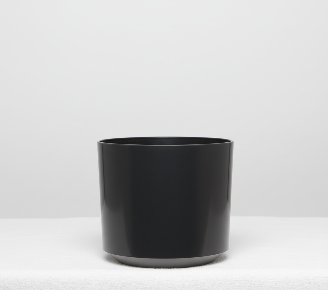 Atlas Plastic Planter in 12 inch | 10 inch Nursery Pot — empty planter, studio photo — planter for sale by Promise Supply for delivery and pickup in Toronto.