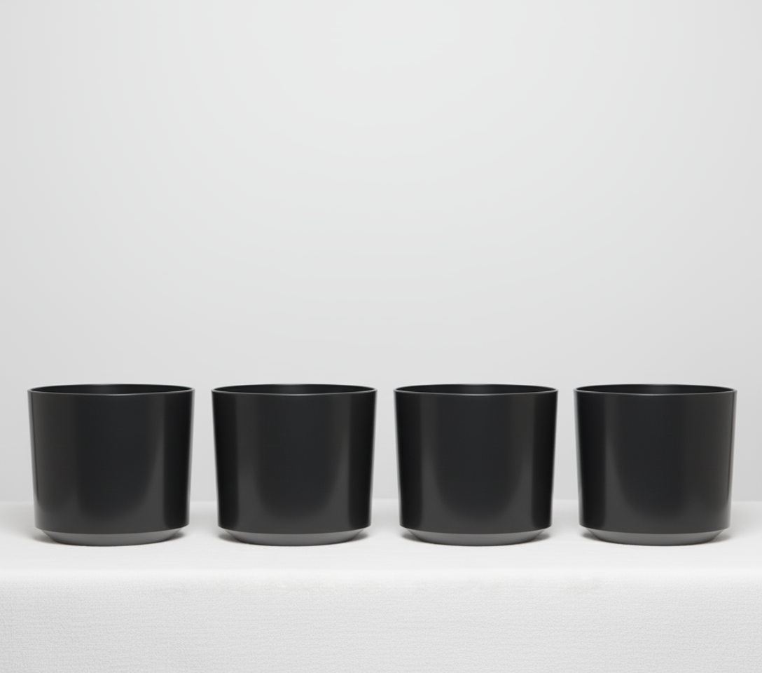 Atlas Plastic Planter | 6 inch Nursery Pot — empty planter, studio photo — planter for sale by Promise Supply for delivery and pickup in Toronto.