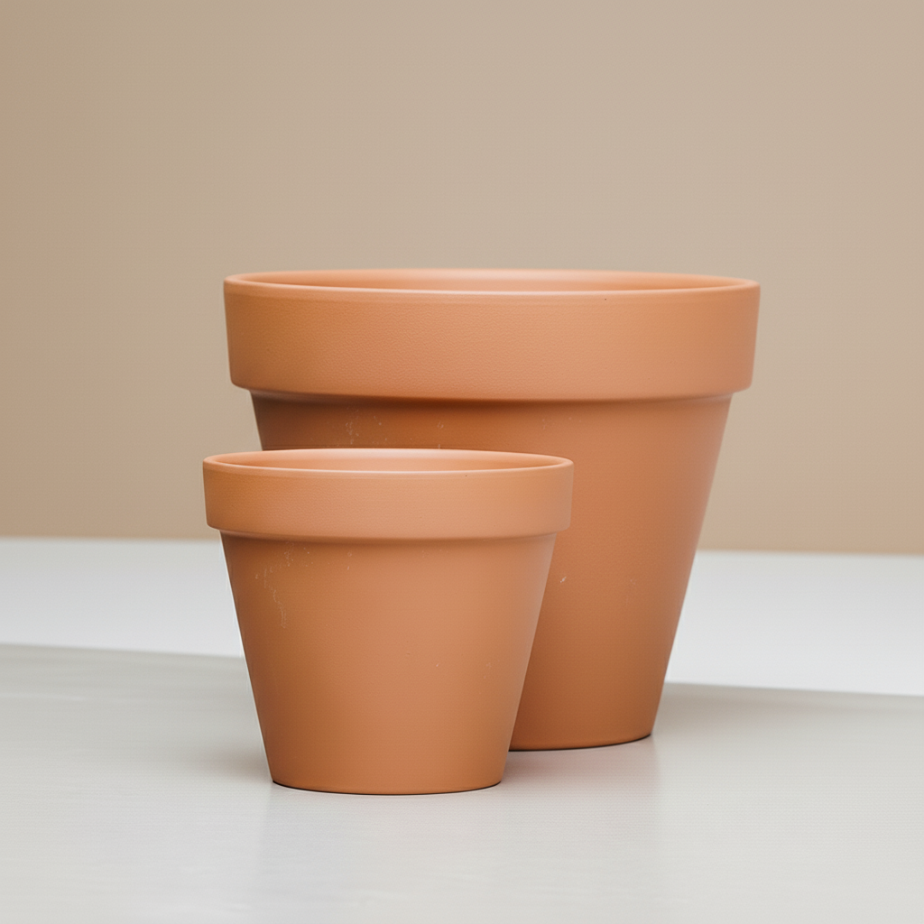 Standard Clay Planter with Drainage | 10 inch Diameter — empty planter, studio photo — planter for sale by Promise Supply for delivery and pickup in Toronto.