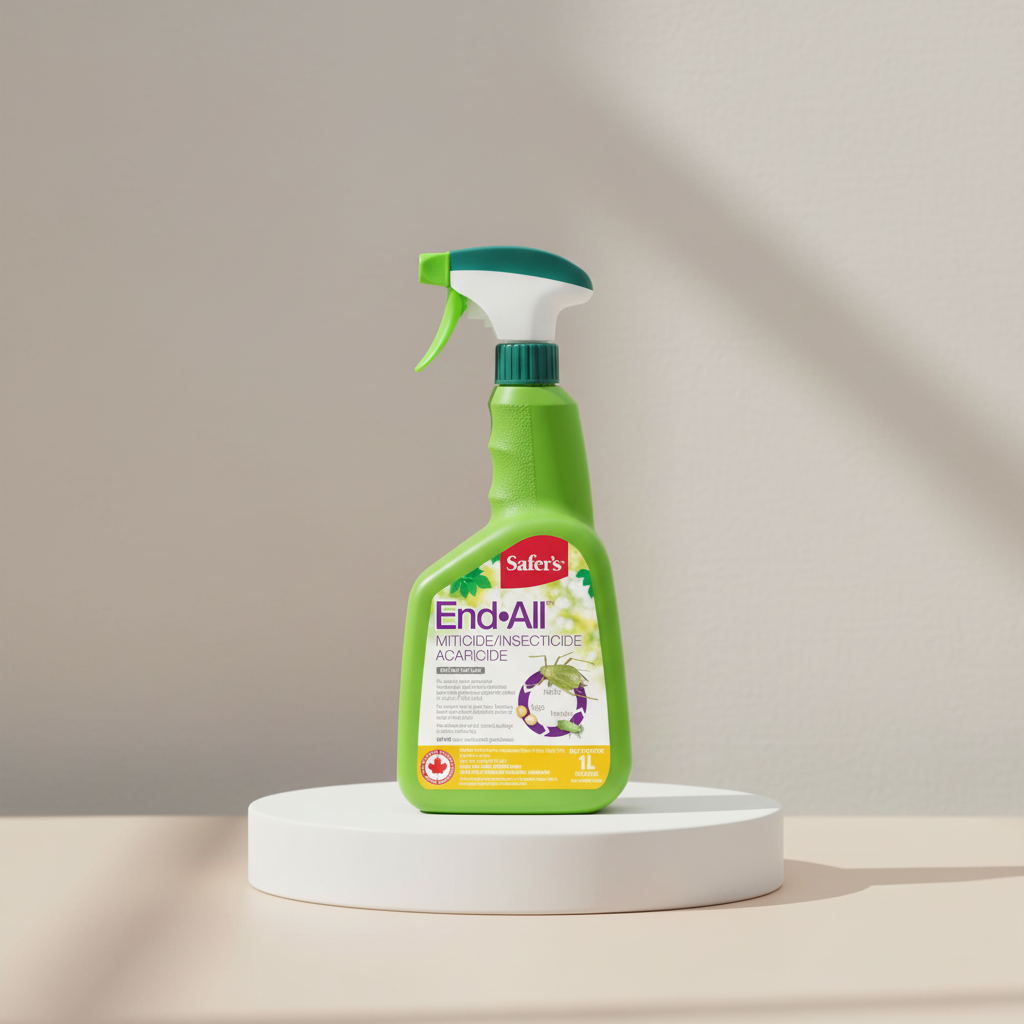 Safer's End-All Insecticidal Soap Spray 1L — Pest Control product on white background — for sale by Promise Supply for delivery and pickup in Toronto.