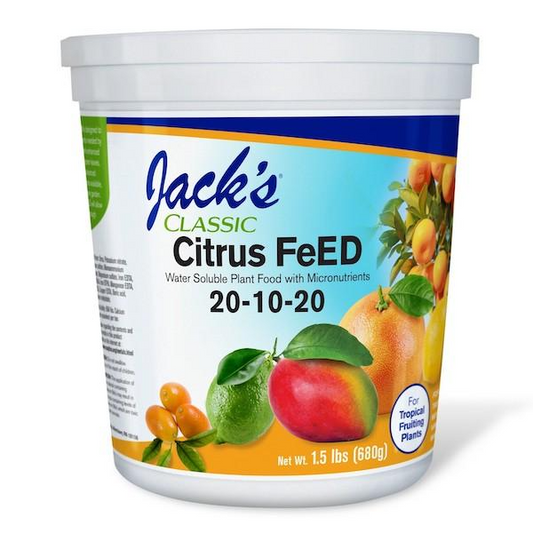 Jack's Classic Citrus FeED Fertilizer in 20-10-20 Ratio - 1.5lb/680g