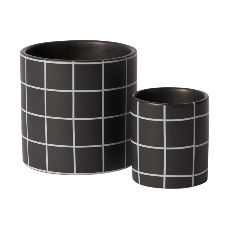Pepper Ceramic Black Planter | 4 inch Nursery Pot