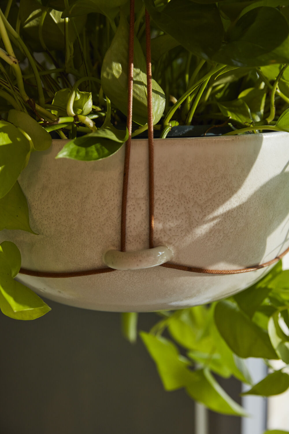 Redondo Shallow Hanging Planter | 7.5 inch Diameter — empty planter, studio photo — planter for sale by Promise Supply for delivery and pickup in Toronto.