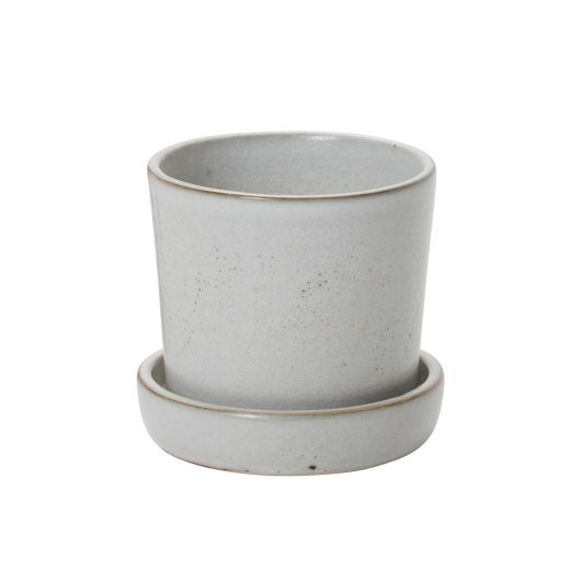 Watson Ceramic Planter With Drainage and Tray in 3 inch Diameter