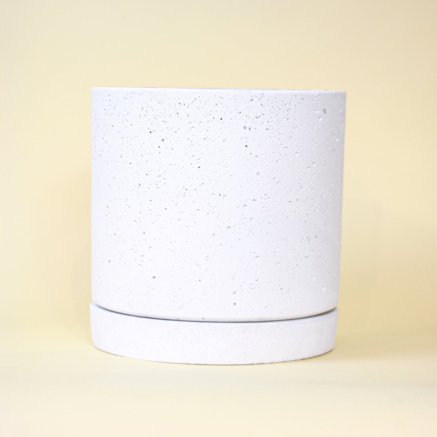 Callahan Concrete Planter with Drainage and Tray in 10 inch Diameter