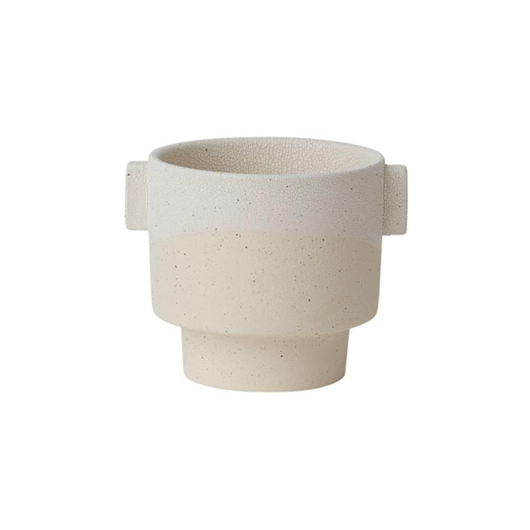 Milton Textured Off White Planter | 4 inch Nursery Pot