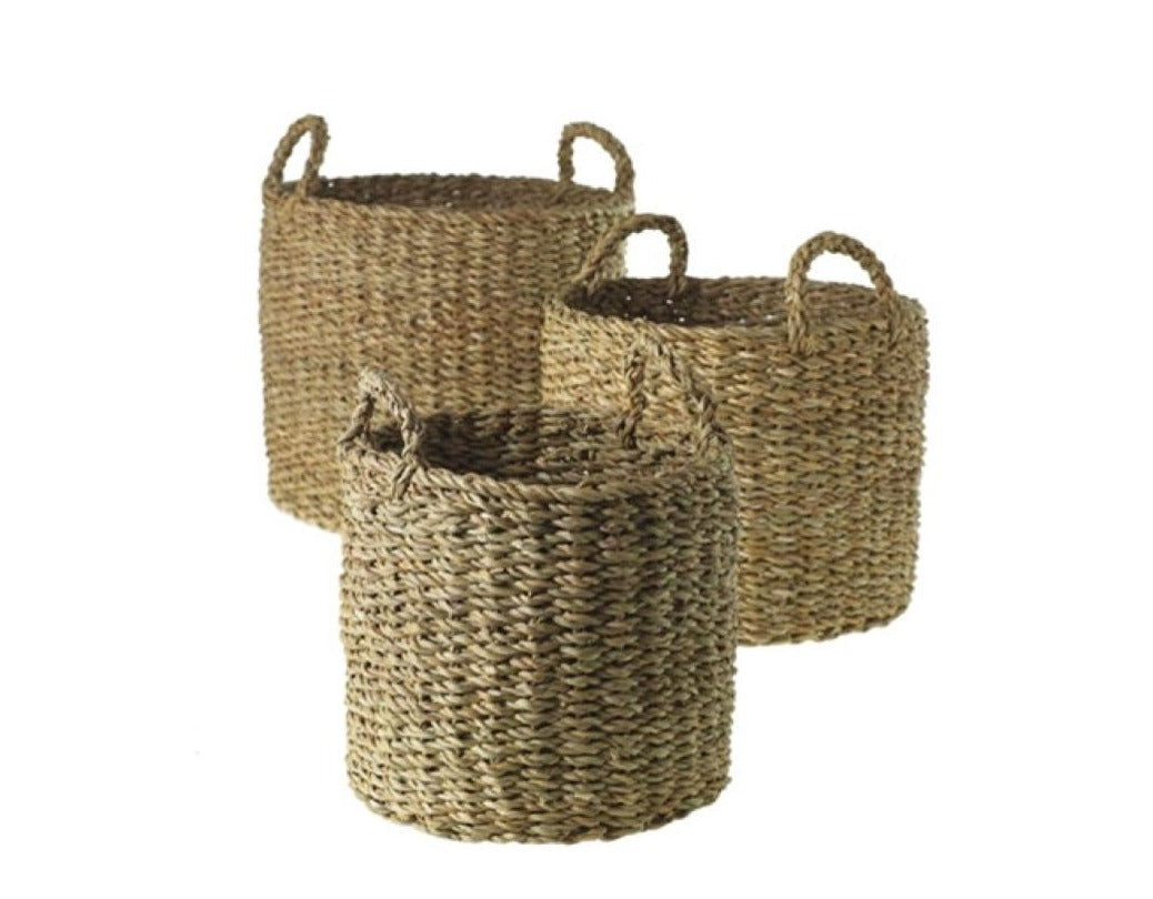 Hacienda Classic Basket | 8 inch Nursery Pot — empty planter, woven basket planter, studio photo — planter for sale by Promise Supply for delivery and pickup in Toronto.