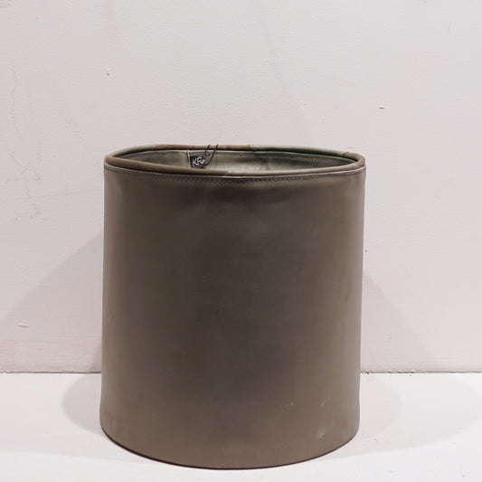 Krane Leather Planter with Drainage 10-12 inch Diameter — empty planter, studio photo — planter for sale by Promise Supply for delivery and pickup in Toronto.