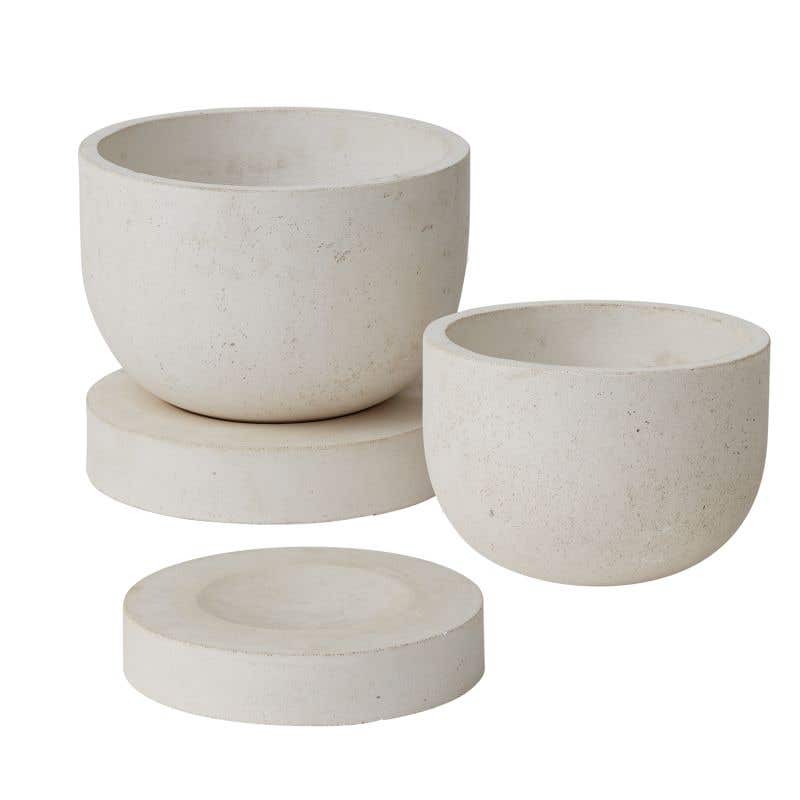 Archer Planter with Drainage and Tray | 10 inch Diameter — empty planter, studio photo — planter for sale by Promise Supply for delivery and pickup in Toronto.