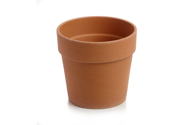 Calima Light Terracotta Planter with Drainage | 12 inch Diameter — empty planter, terracotta planter, studio photo — planter for sale by Promise Supply for delivery and pickup in Toronto.