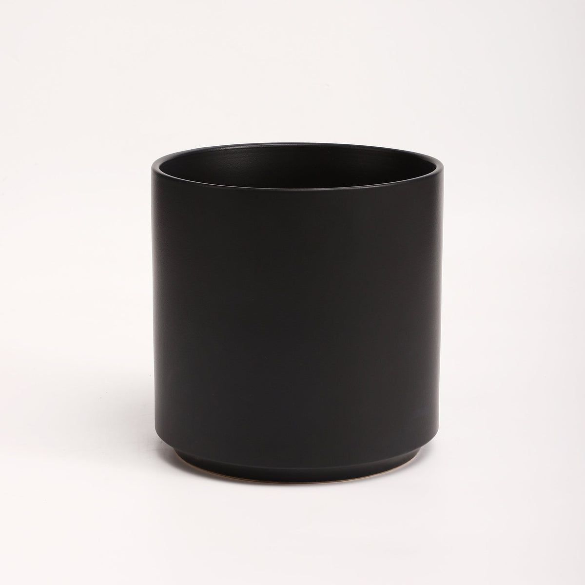 The Ten Ceramic Cylinder Planter | 10 inch Nursery Pot - Black