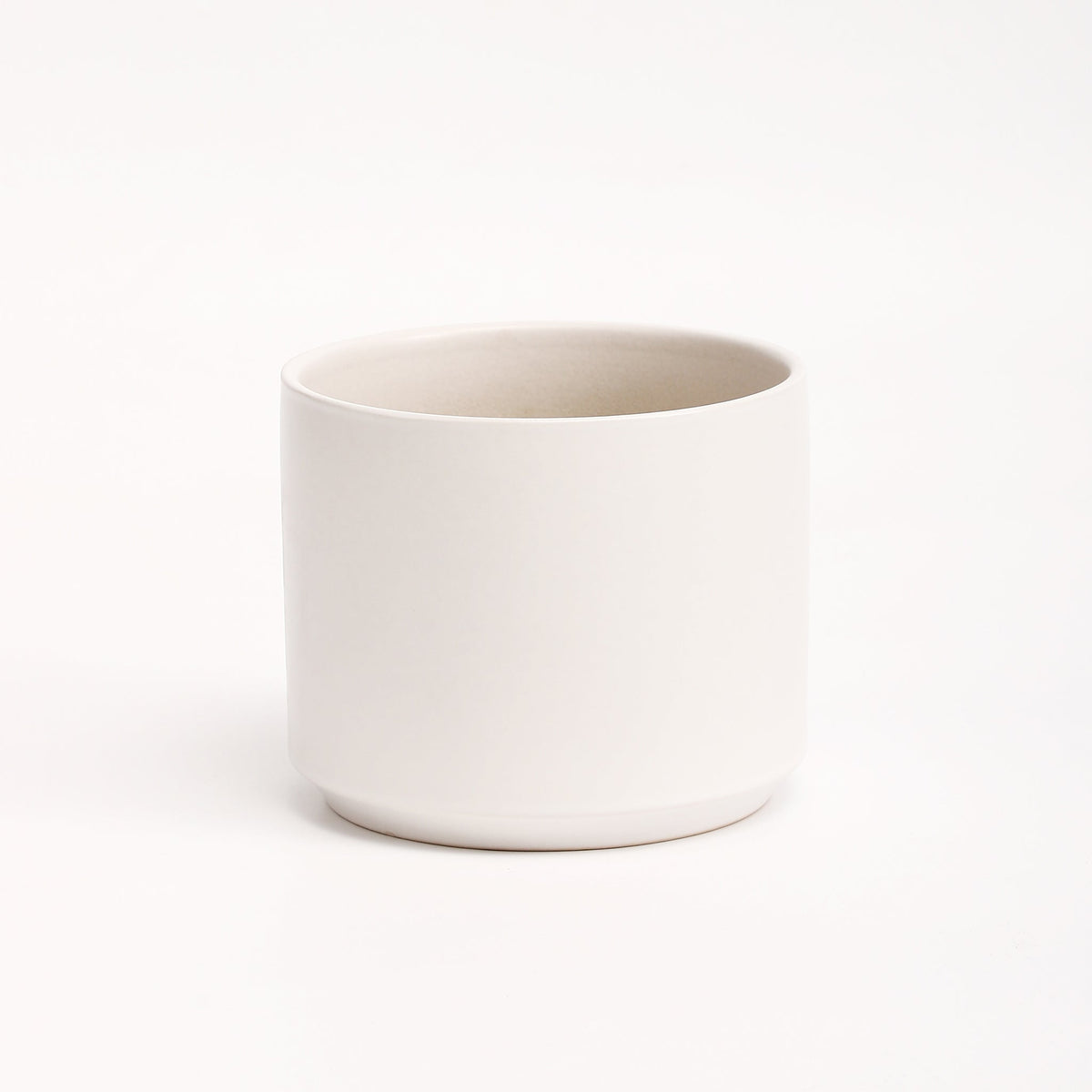 The Six Ceramic Cylinder Planter | 6 inch Nursery Pot - White
