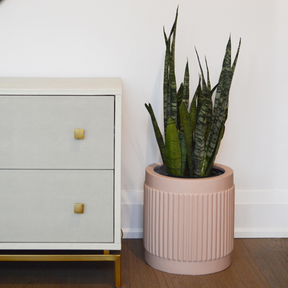 Fluted Cylinder Planter | Fits up to 14" Nursery Pot