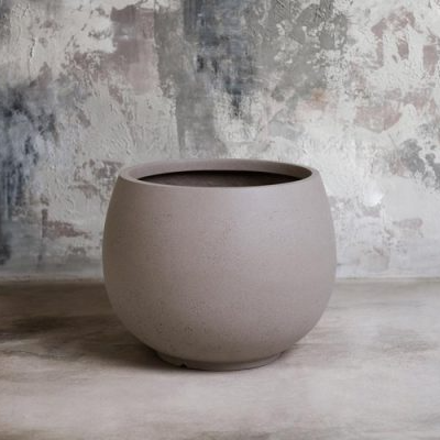 Rotunda Planter in Urban Cement | 16 inch Nursery Pot
