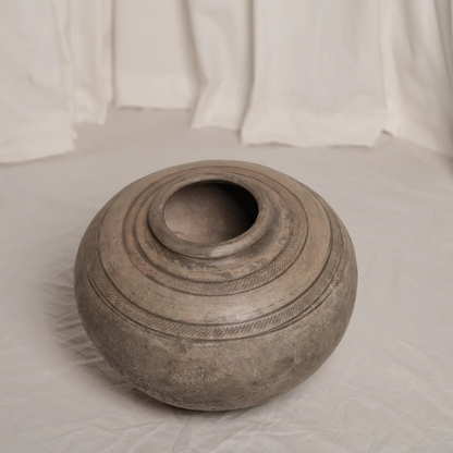 Vintage Clay Orb Planter | 16x13 inches