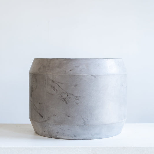 Caldwell Short Concrete Planter with Drainage | 14 inch Diameter