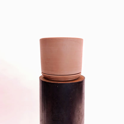 Clay Modul'o Cylinder Planter with Drainage | 9 inch Diameter