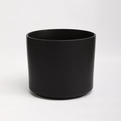 The Seventeen Ceramic Cylinder Planter | 17 inch Nursery Pot - Black