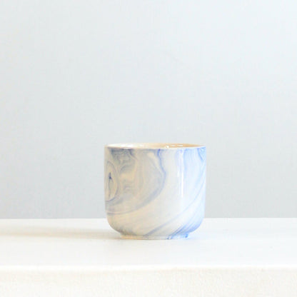 Caspian Blue Marbled Planter | 4 inch Nursery Pot