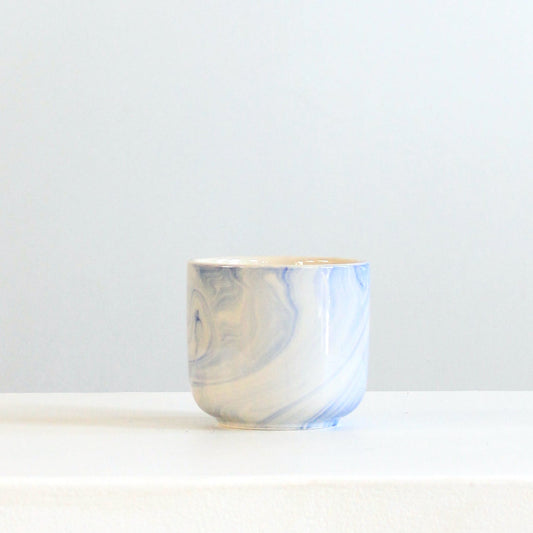 Caspian Blue Marbled Planter | 4 inch Nursery Pot