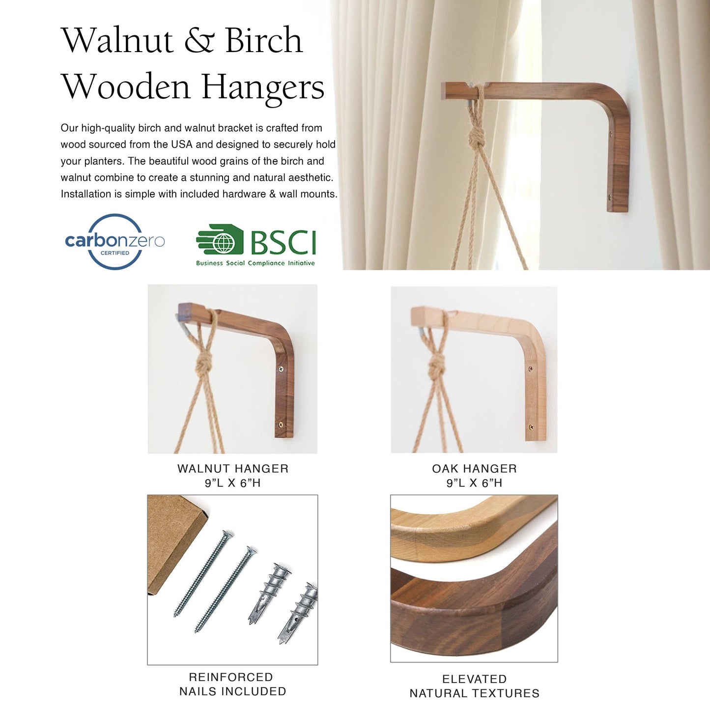 Walnut & Birch Wall Hanger